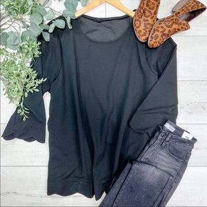 3X Scalloped Trim Top